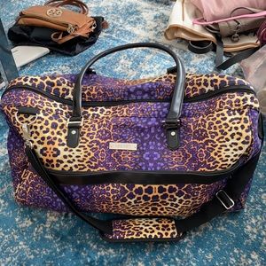 Nine West duffel bag Purple and Yellow Cheetah